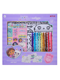 Smiggle - Gabbys Dollhouse Puzzle and Art Stationery Set