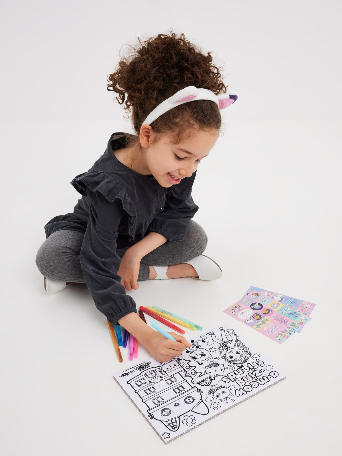 Smiggle - Gabbys Dollhouse Puzzle and Art Stationery Set