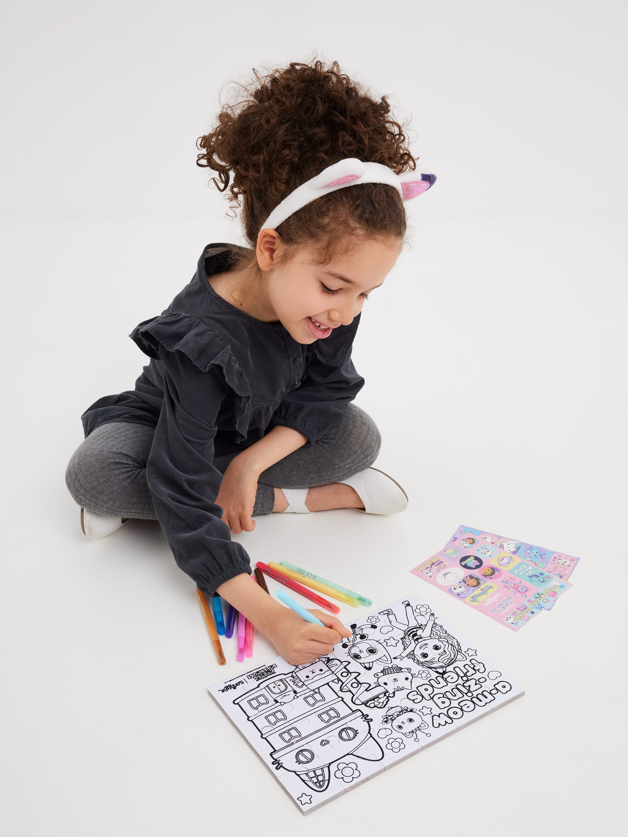 Smiggle - Gabbys Dollhouse Puzzle and Art Stationery Set
