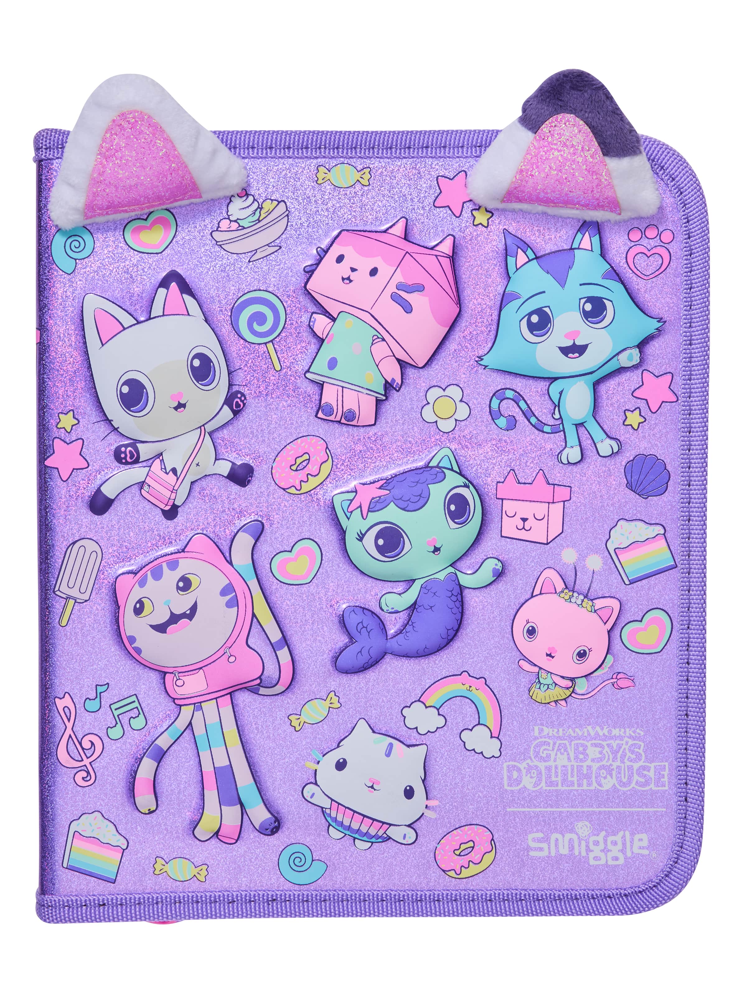 Smiggle - Gabby's Dollhouse Pencil Case and Stationery Set