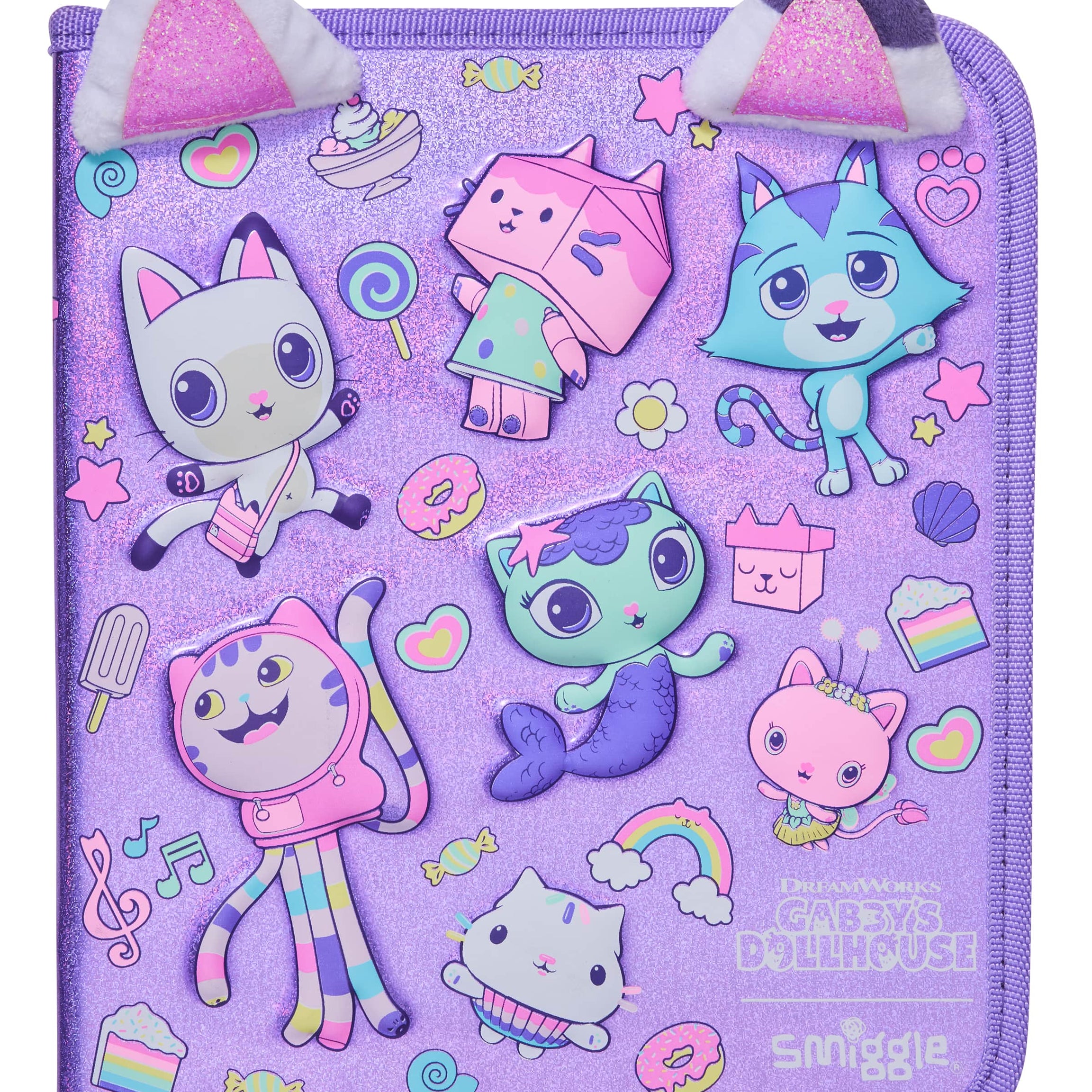 Smiggle - Gabby's Dollhouse Pencil Case and Stationery Set
