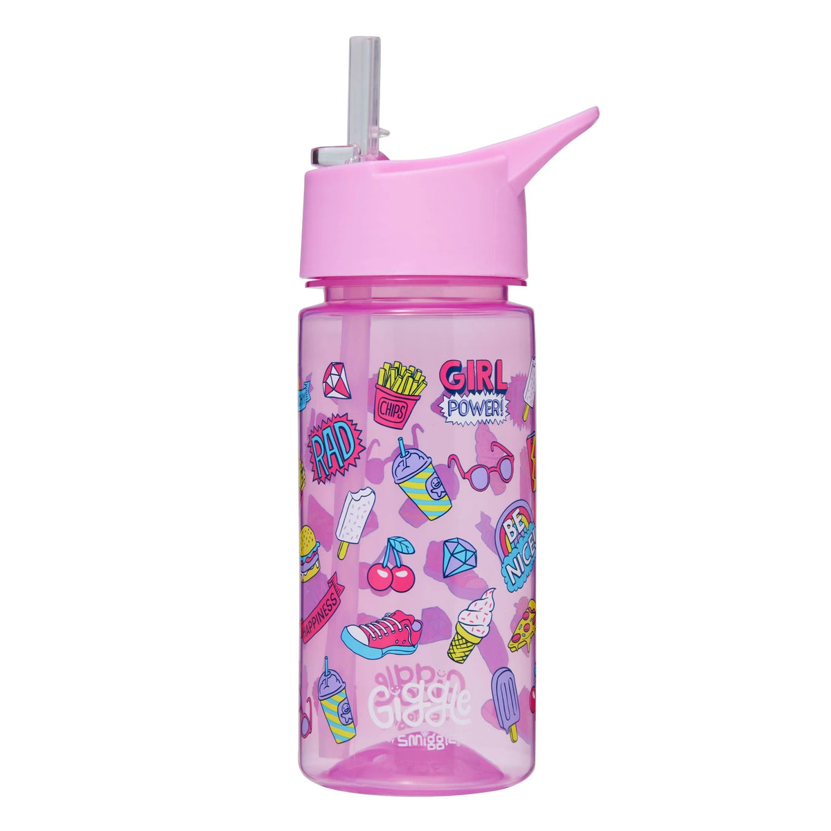Smiggle - Giggle 450 ML BPA-Free Straw Drink Bottle