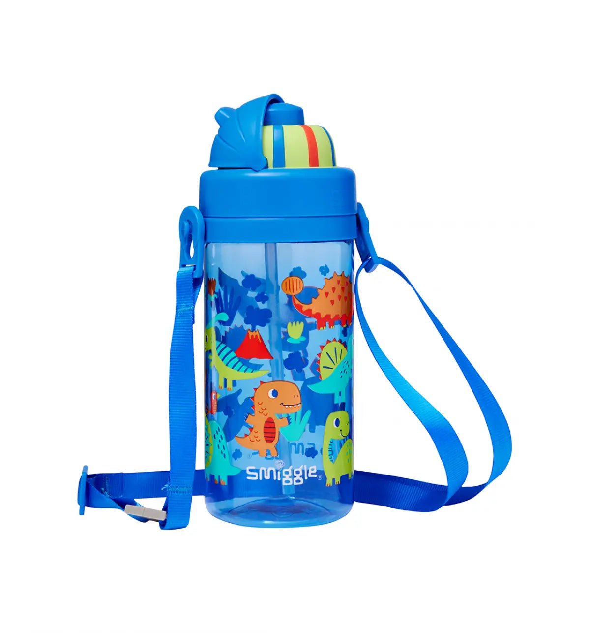 Smiggle - Glide Teeny Tiny Dinossi Design 400 ML BPA-free Hidden Straw Water Bottle