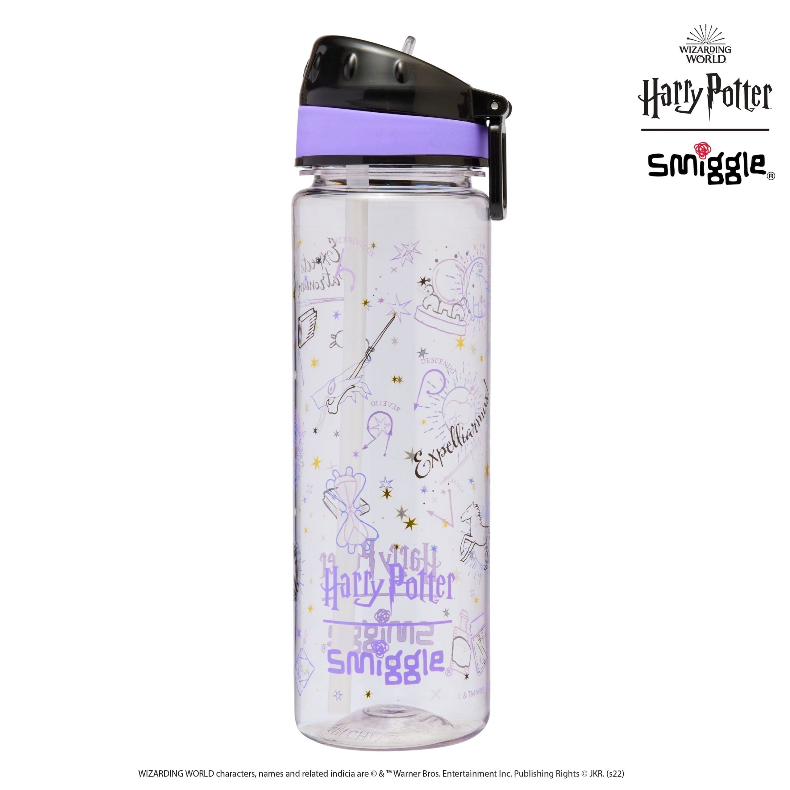 Smiggle - Harry Potter 650ML BPA-Free Straw Drink Bottle