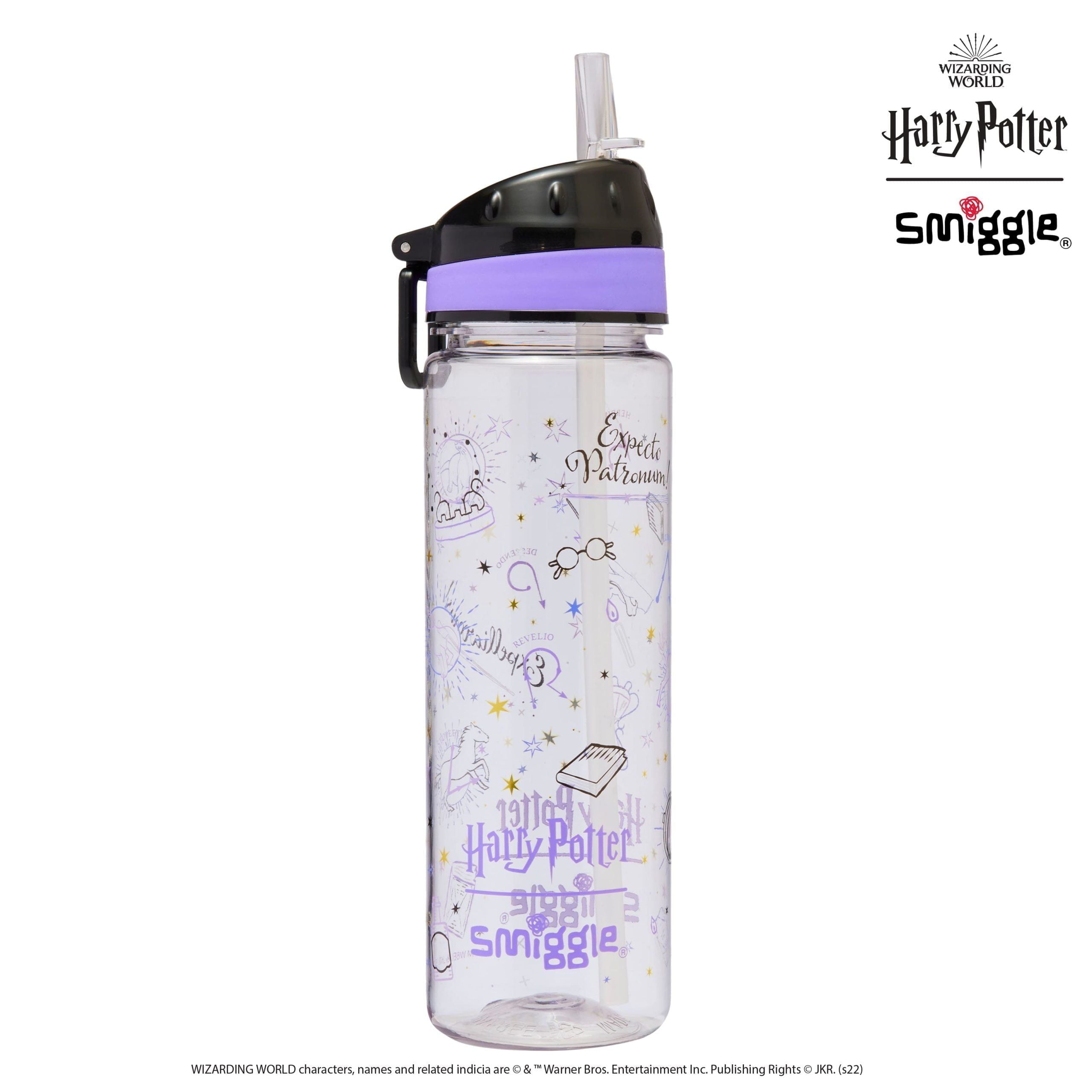 Smiggle - Harry Potter 650ML BPA-Free Straw Drink Bottle