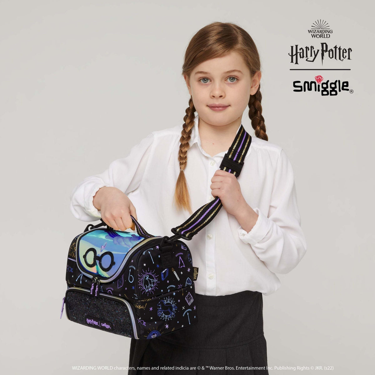 Smiggle - Harry Potter Double Layer Lunch Bag with Strap
