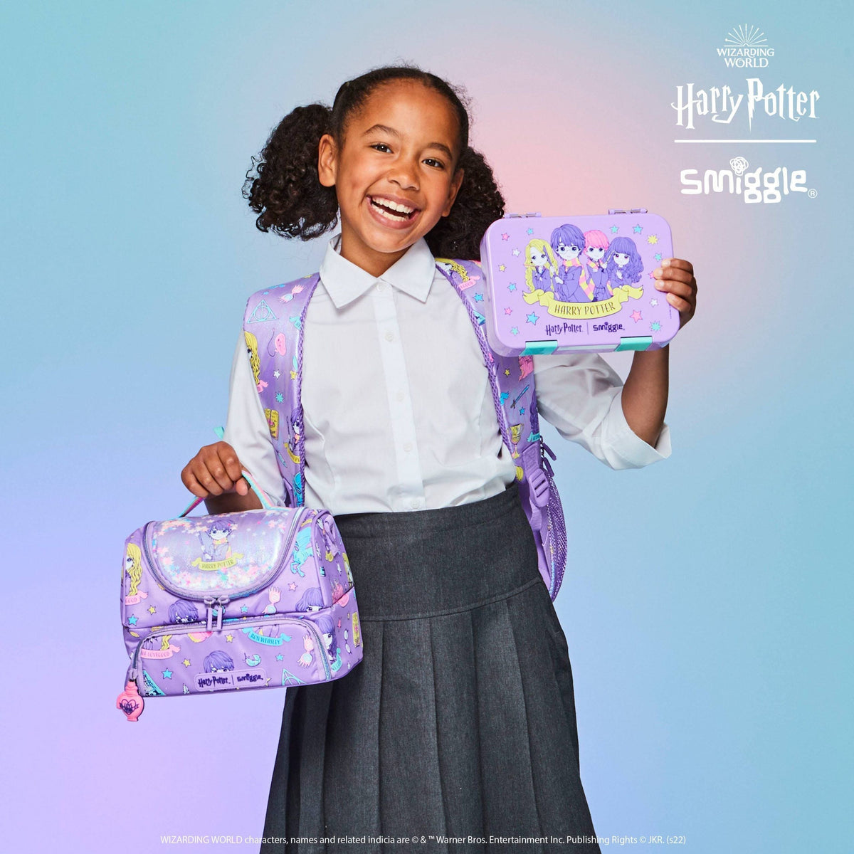 Smiggle - Harry Potter Double Layer Lunch Bag with Strap