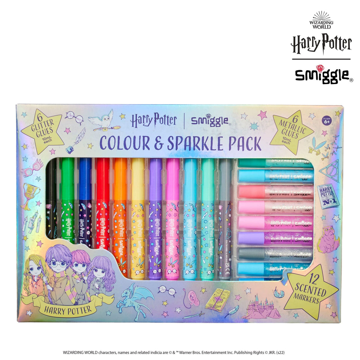 Smiggle - Harry Potter Marker Pen and Glitter Glue Pack