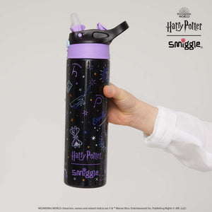 Smiggle - Harry Potter Automatic Straw 520ML Steel Water Bottle