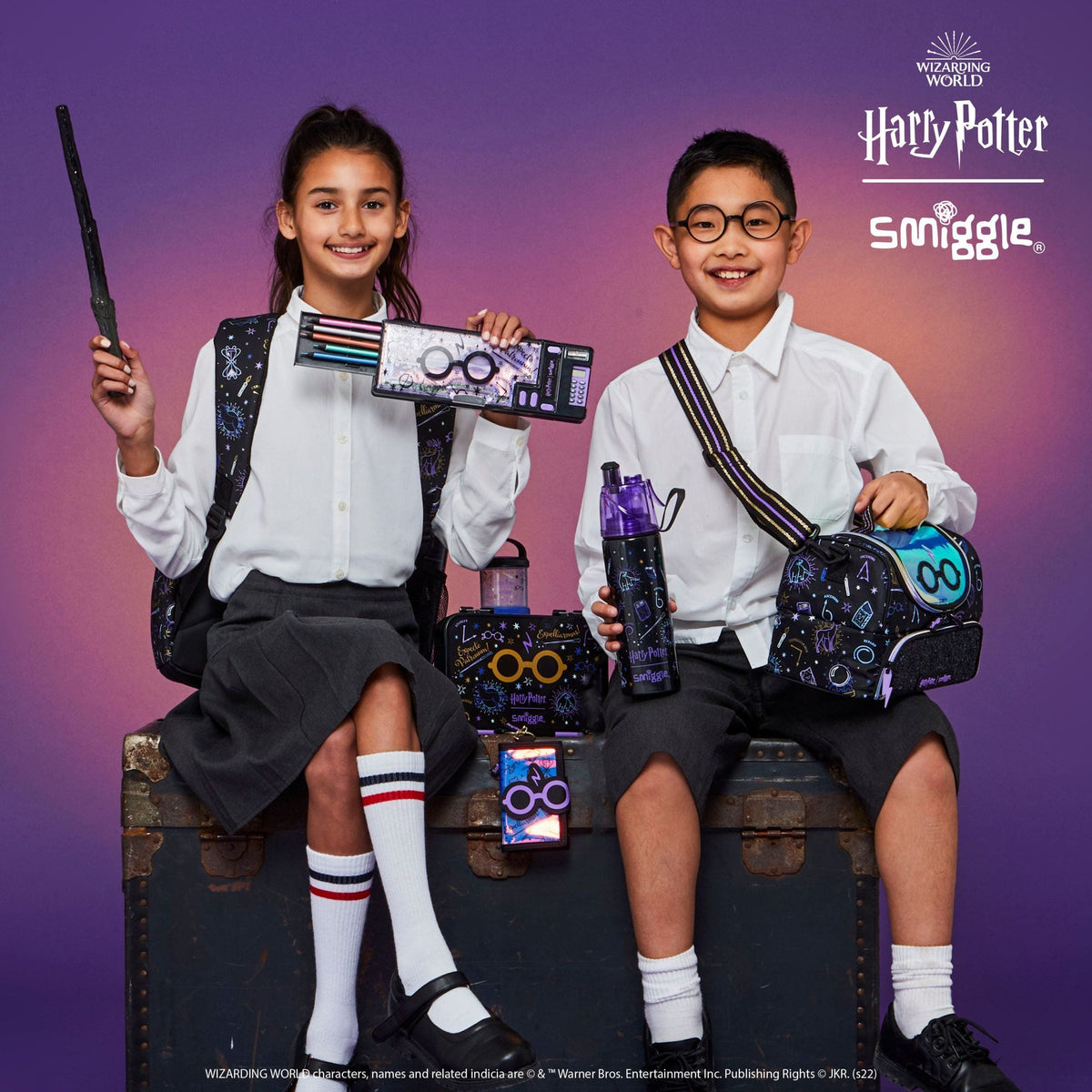 Smiggle - Harry Potter Water Spray 500ML Steel Water Bottle