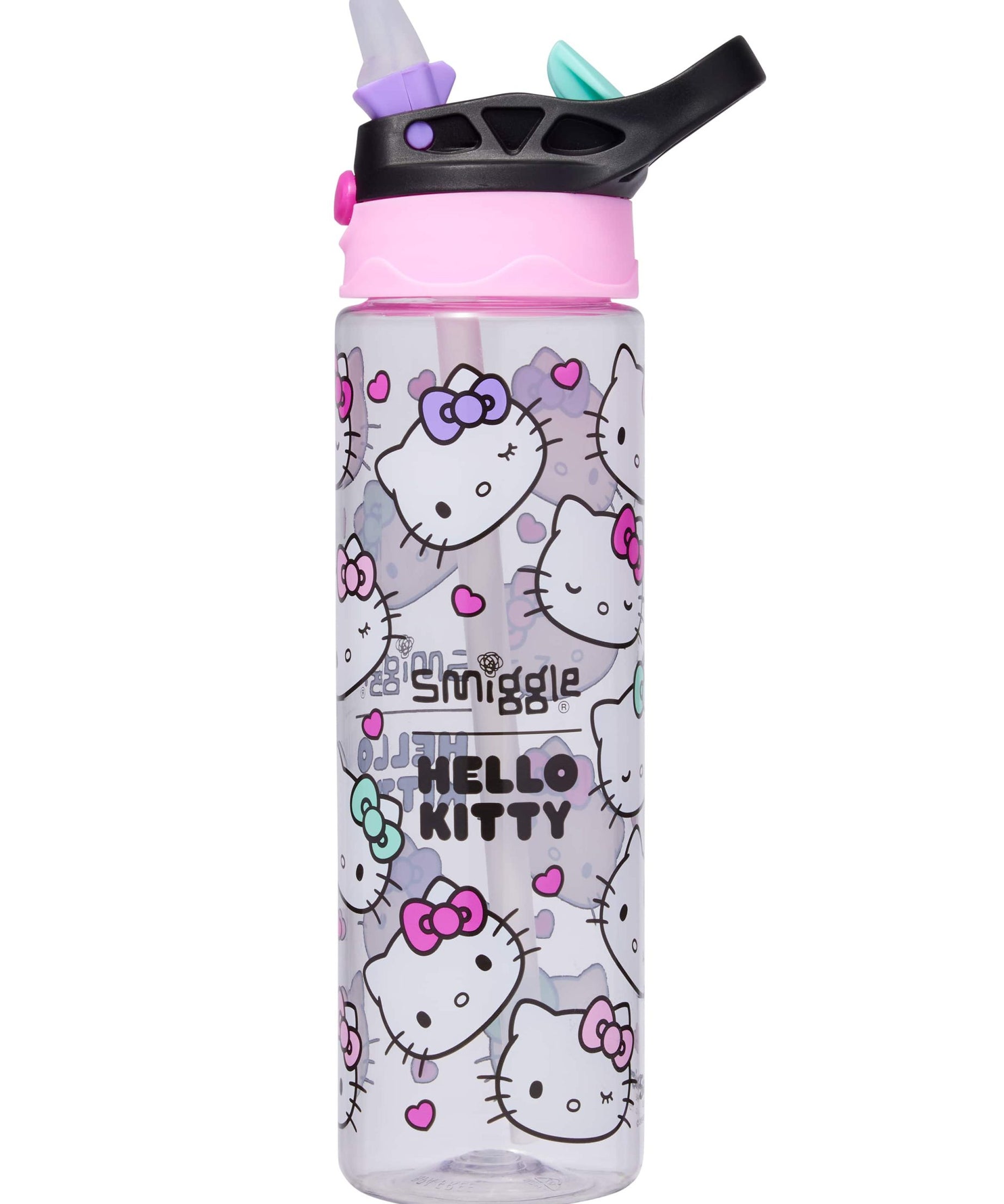 Smiggle - Hello Kitty BPA-free Automatic Straw 650ML Water Bottle