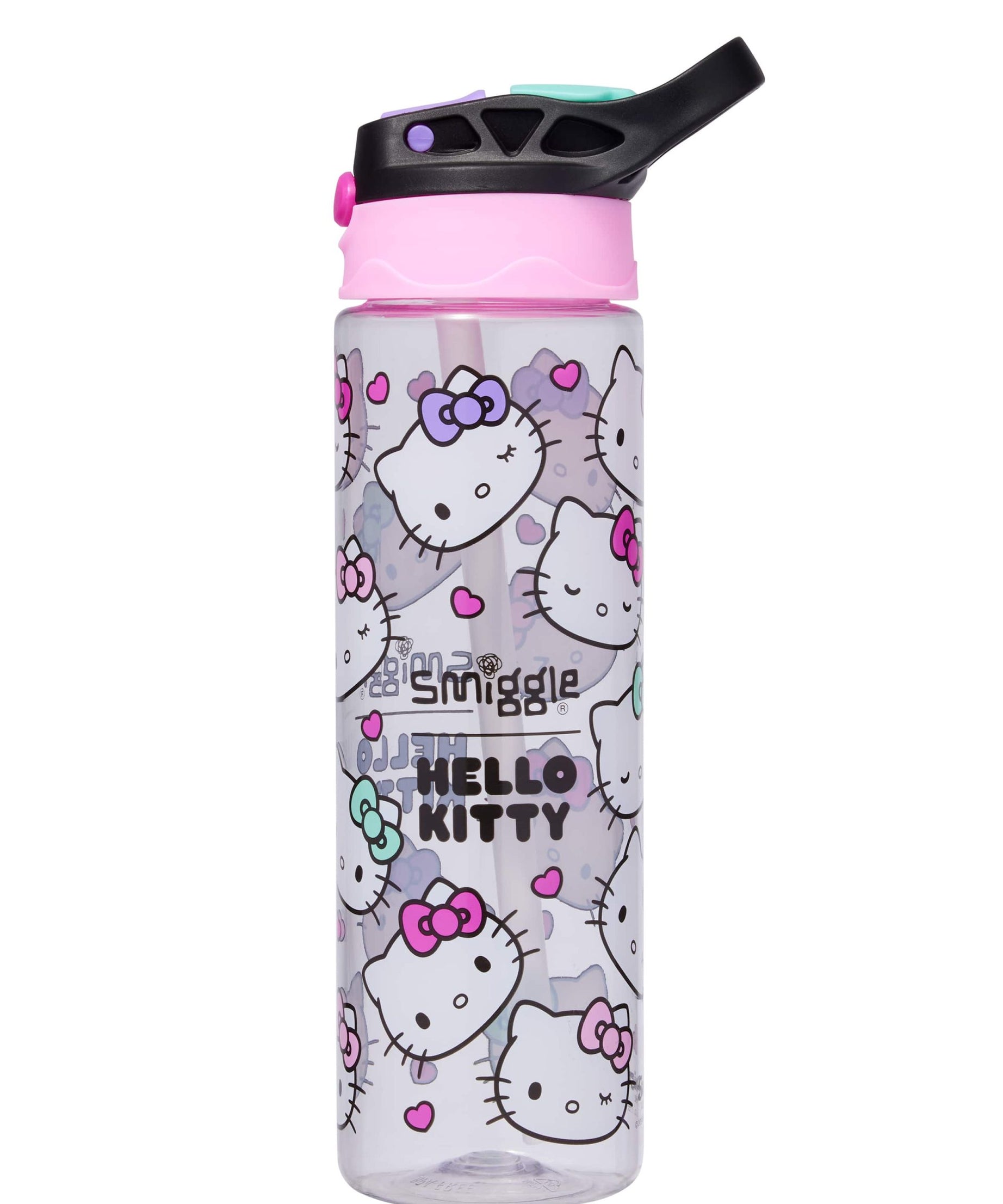 Smiggle - Hello Kitty BPA-free Automatic Straw 650ML Water Bottle