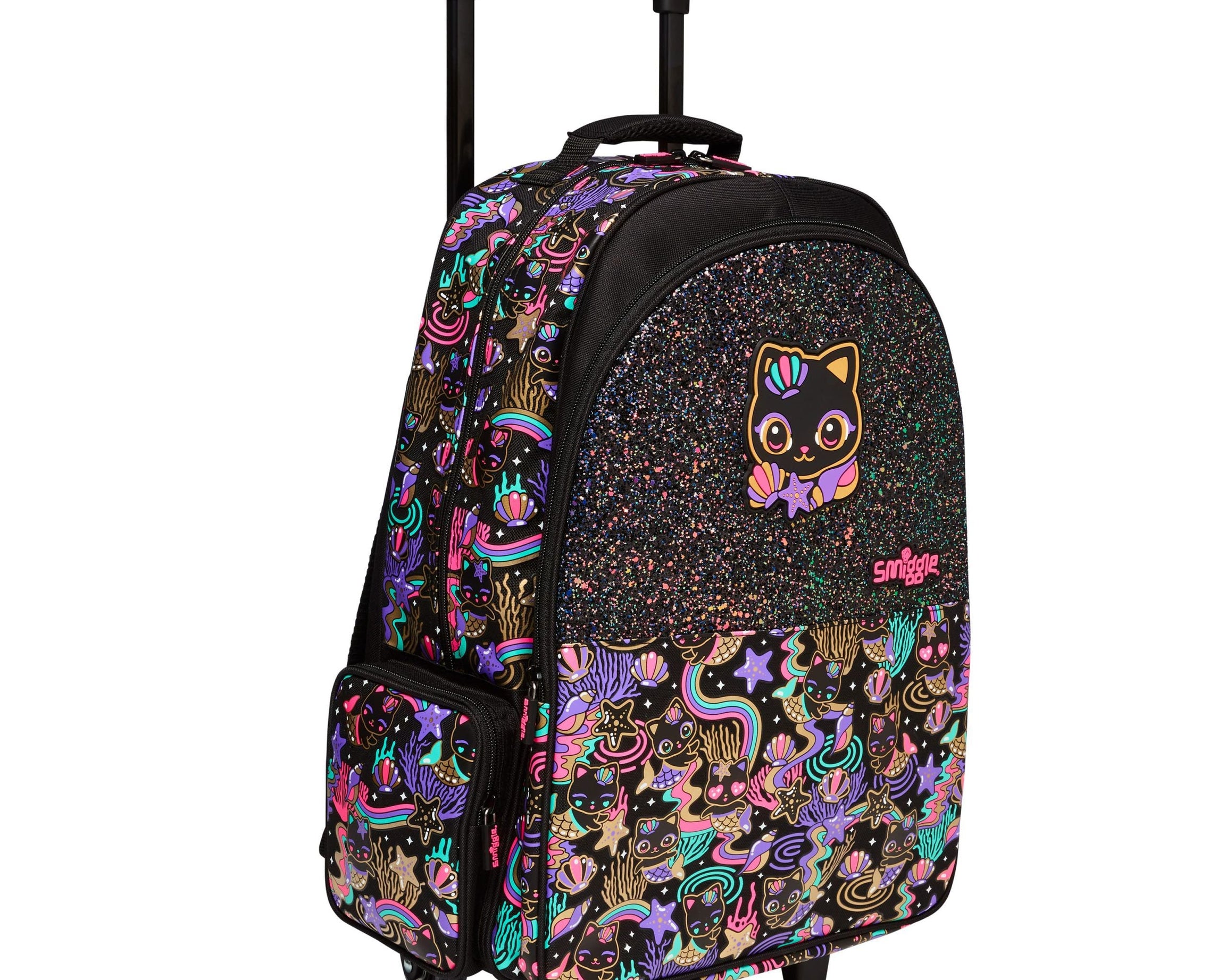 Smiggle - Hey There Light-Up Wheeled Pull-Along School and Travel Bag