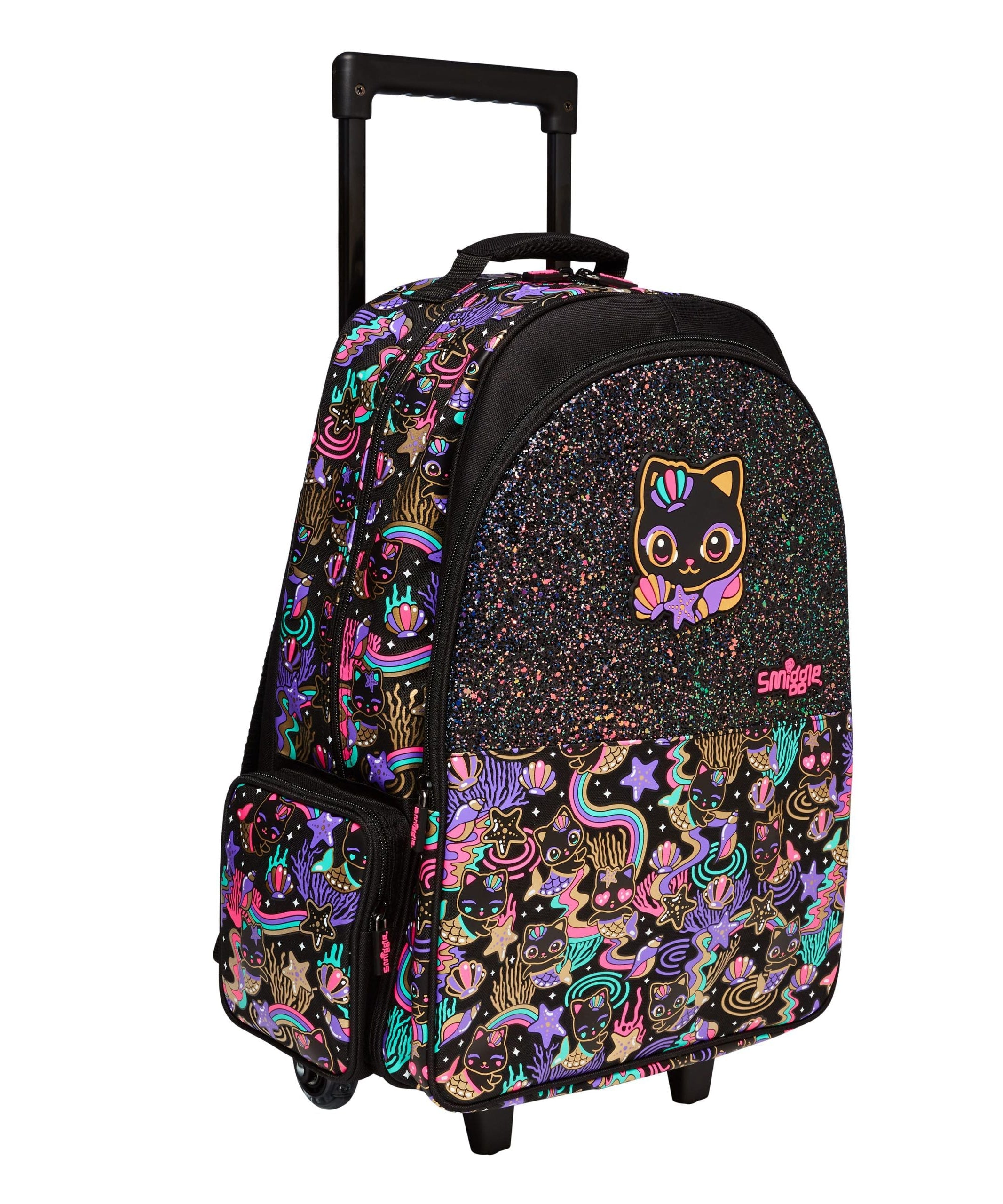 Smiggle - Hey There Light-Up Wheeled Pull-Along School and Travel Bag