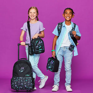 Smiggle - Hey There Lighted Wheeled School and Travel Bag