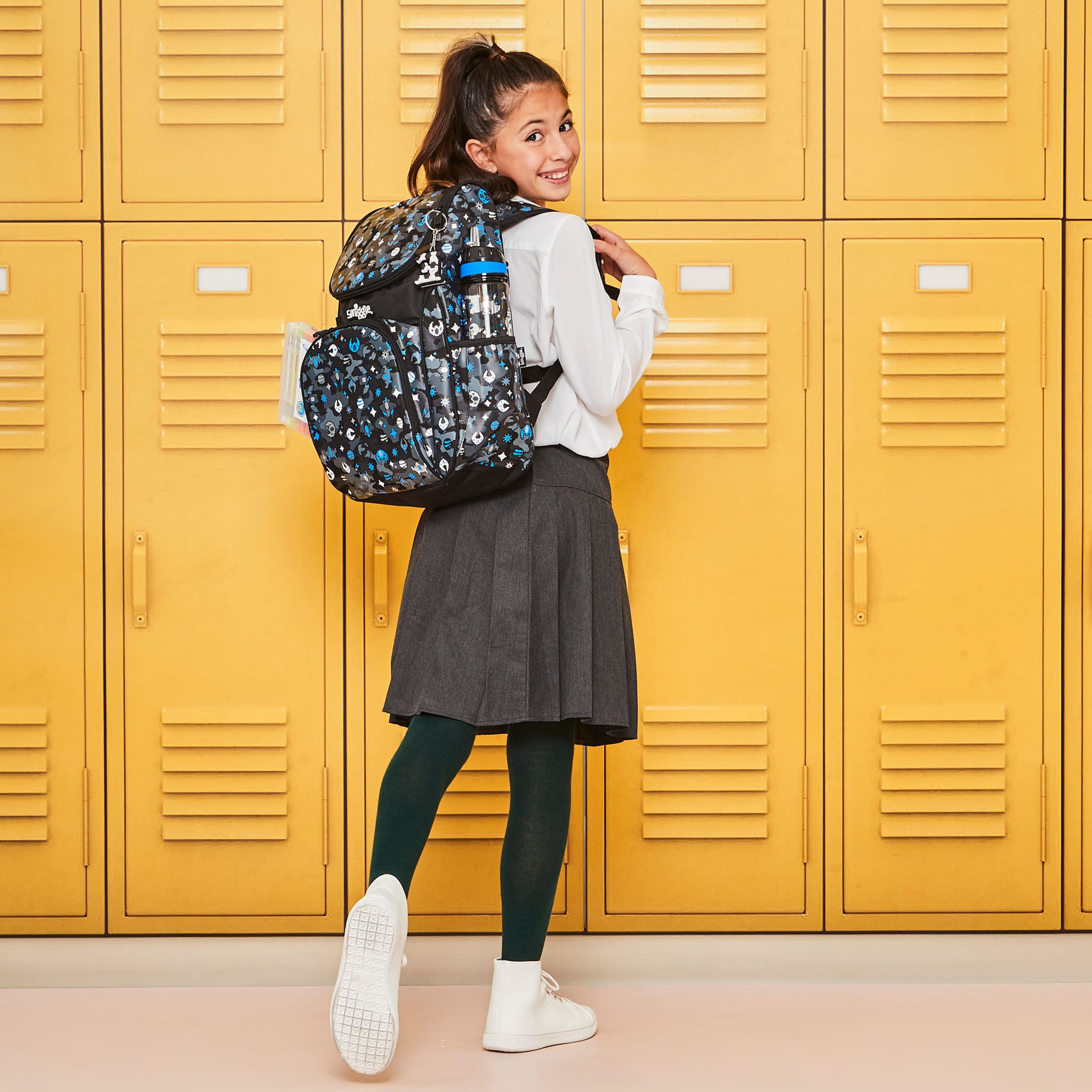 Smiggle - Hide Access Black Backpack