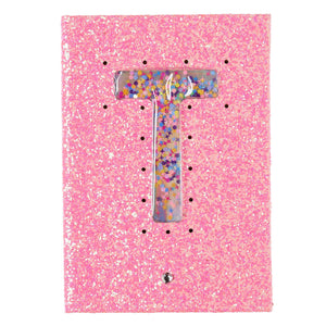 Smiggle - Pink A5 Notebook with Illuminated Alphabet Letters