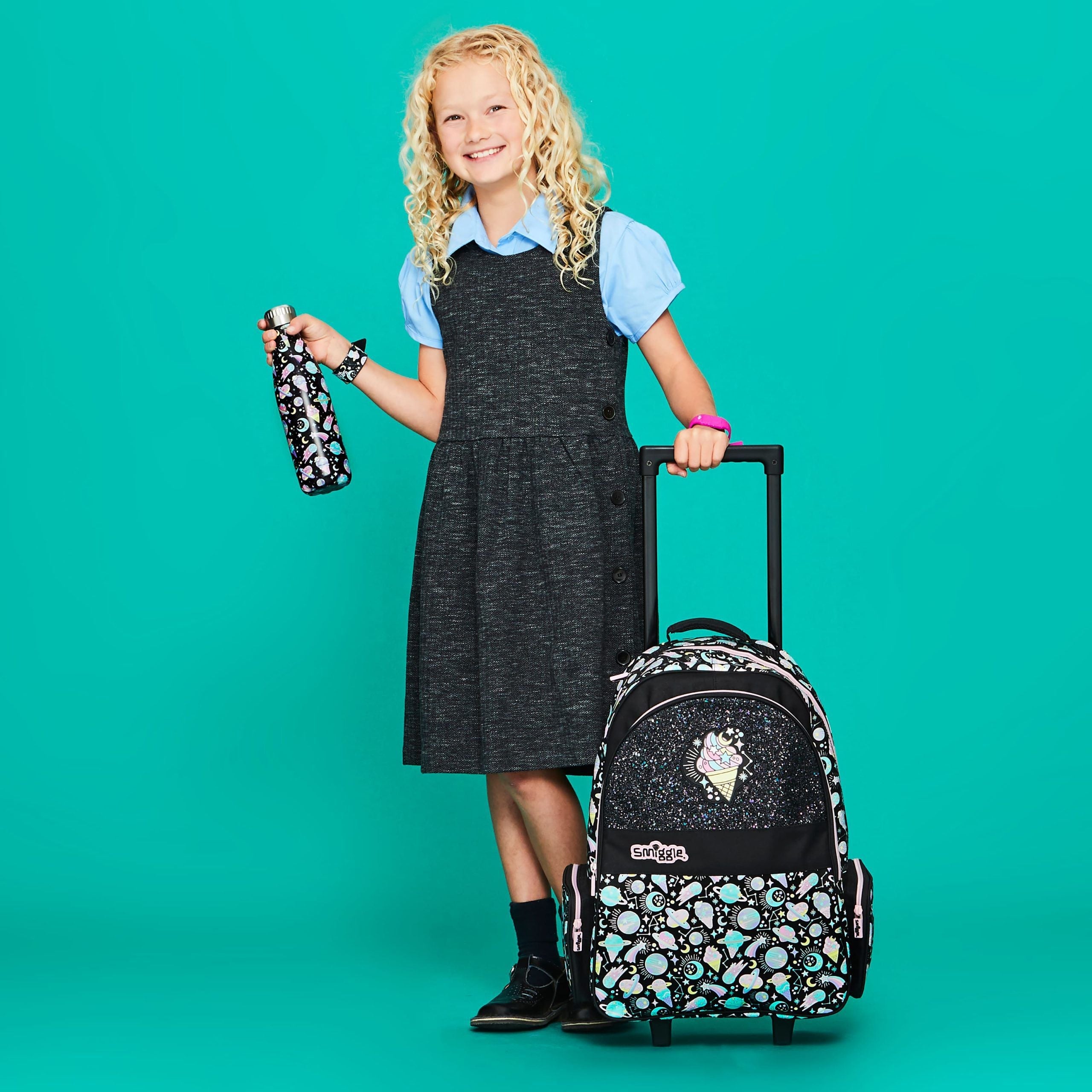 Smiggle - Beyond Trolley Backpack with Lights and Wheels