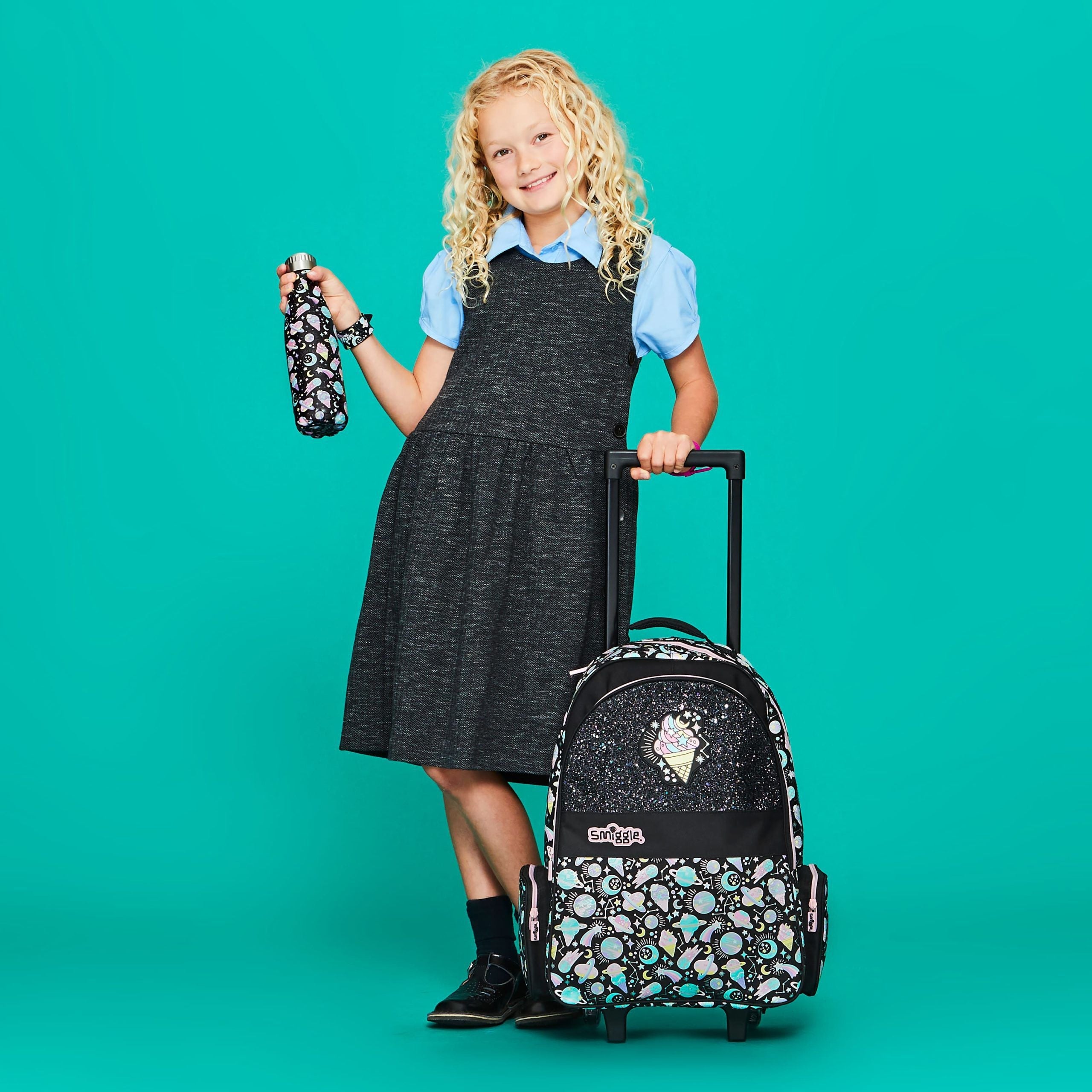 Smiggle - Beyond Trolley Backpack with Lights and Wheels