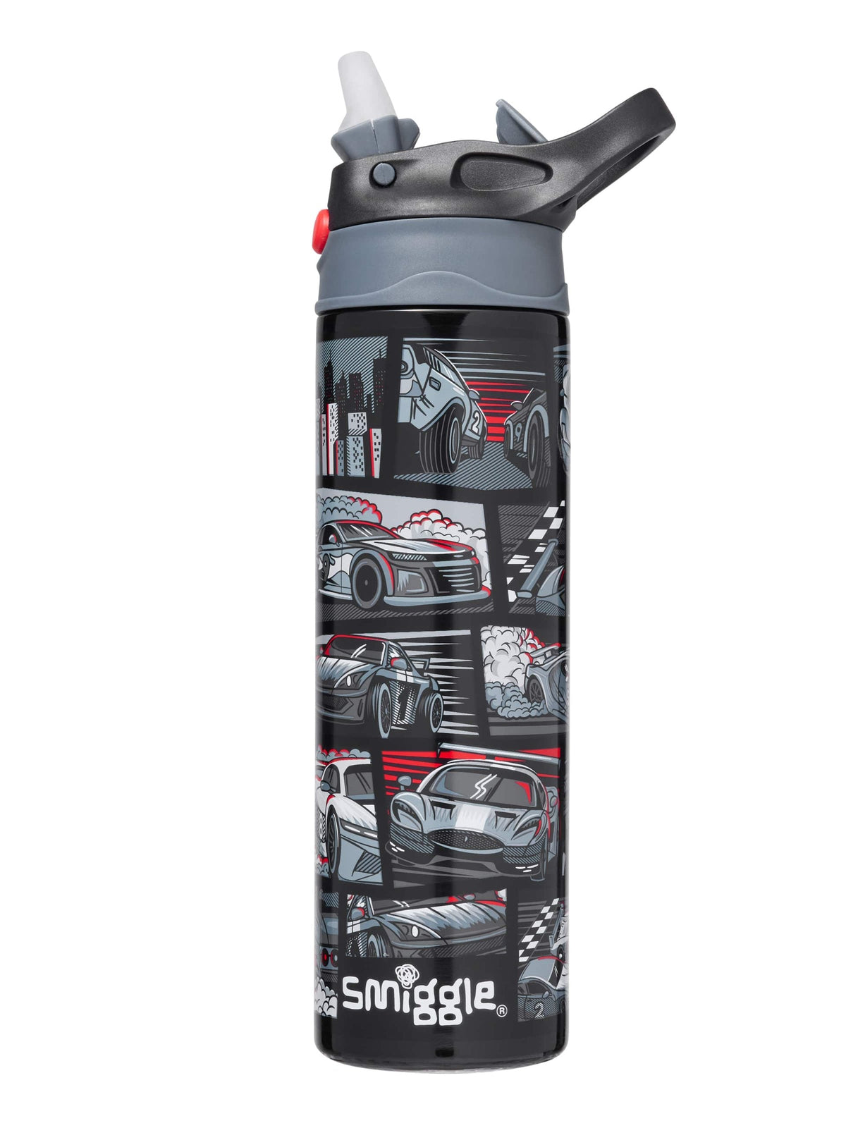 Smiggle - Limitless Stainless Steel 520ML Automatic Straw Bottle