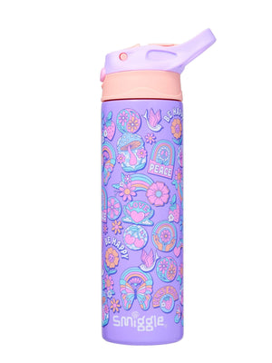 Smiggle - Limitless Stainless Steel 520ML Automatic Straw Bottle