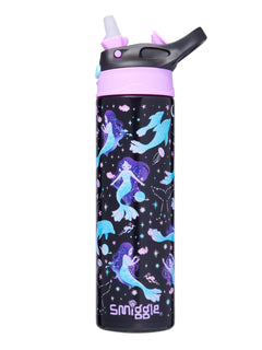 Smiggle - Limitless Stainless Steel 520ML Automatic Straw Bottle