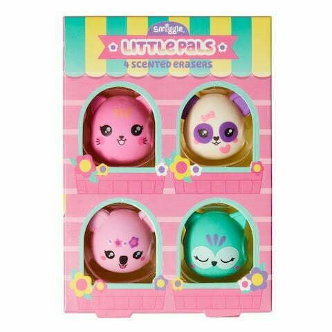 Smiggle - Little Pals 4 Piece Eraser Pack