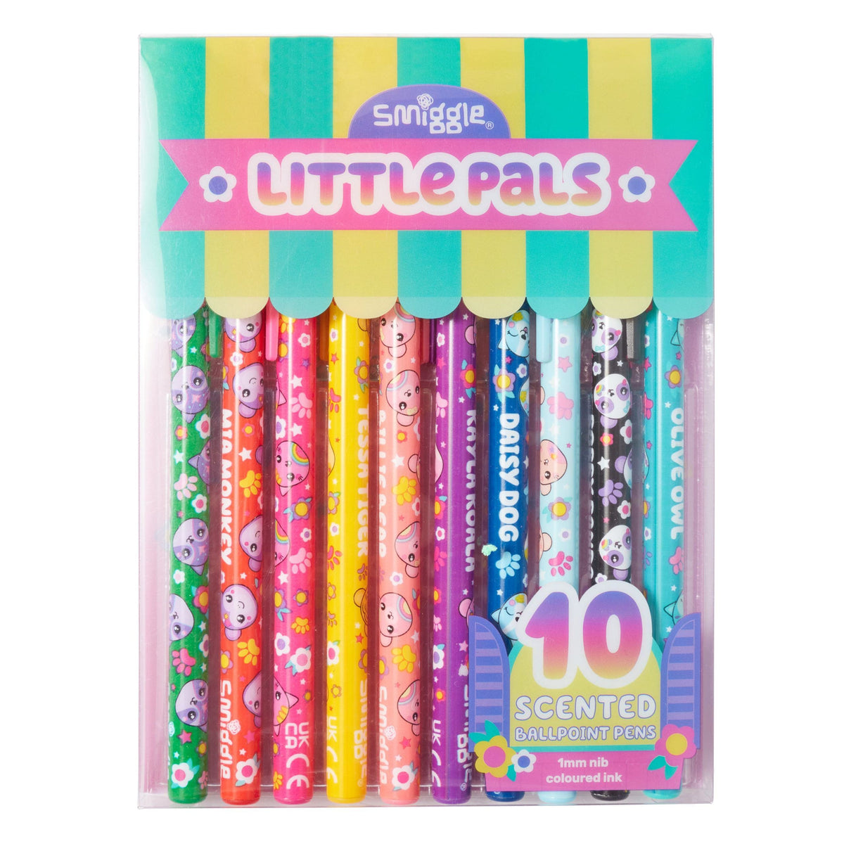 Smiggle - Little Pals Scented Coloured Pencil Pack X10