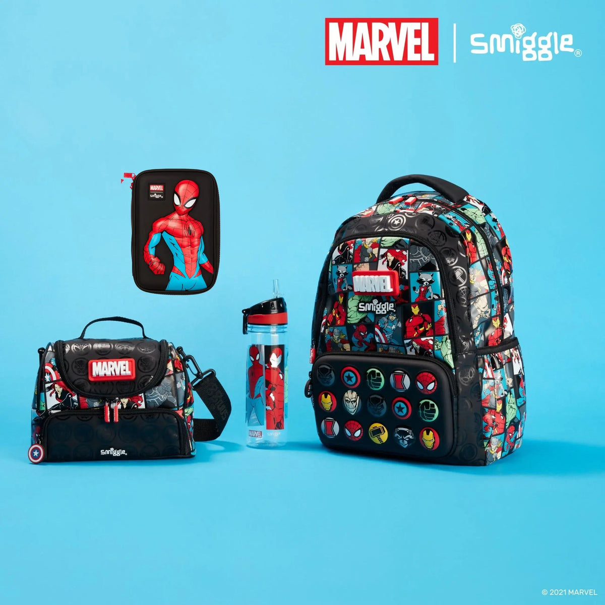 Smiggle - Marvel 4-Piece School Bag Set