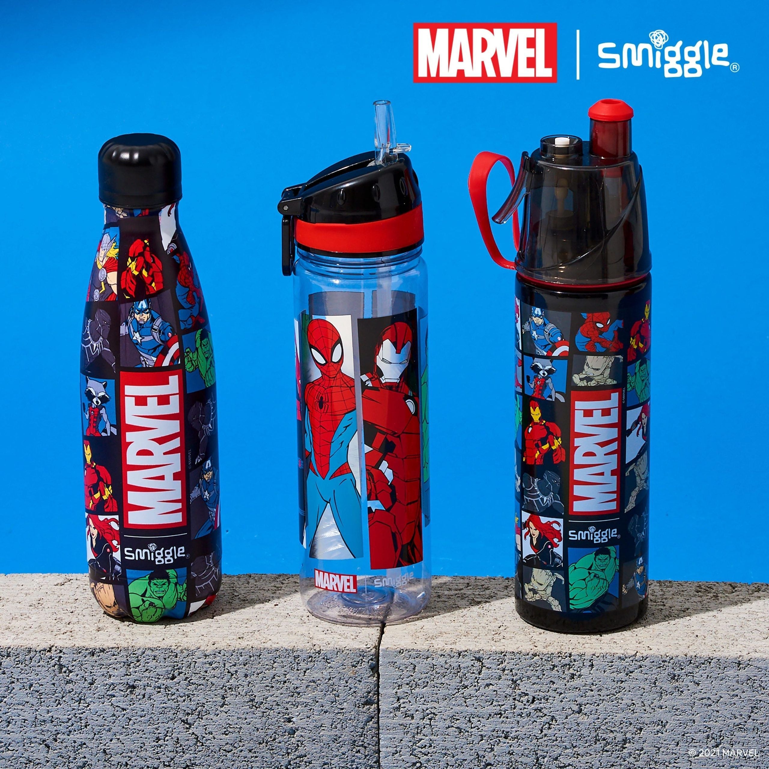 Smiggle - Marvel 500ML Stainless Steel Water Bottle