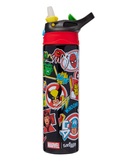 Smiggle - Marvel Insulated Stainless Steel Automatic Drinker with Straw 520Ml
