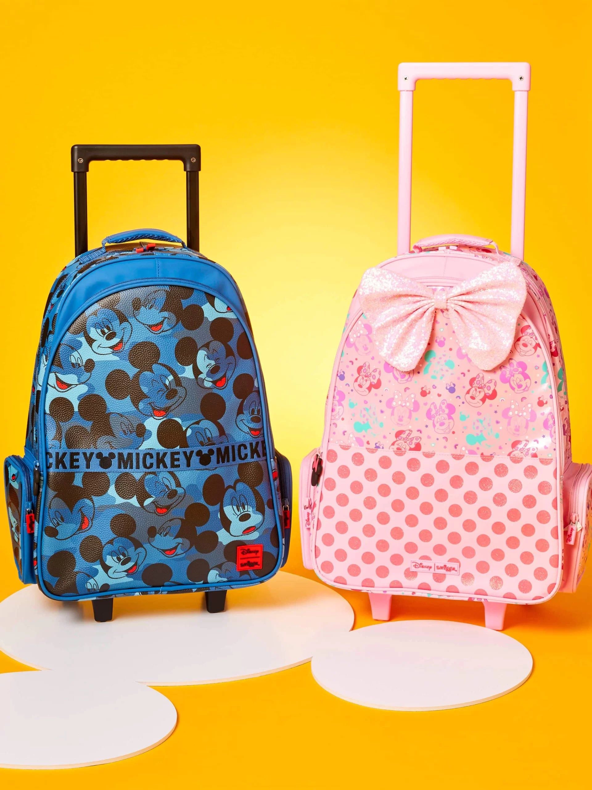 Smiggle - Mickey Mouse Lighted Wheeled Backpack