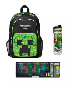 Smiggle - Minecraft 3-Piece School Bag Set