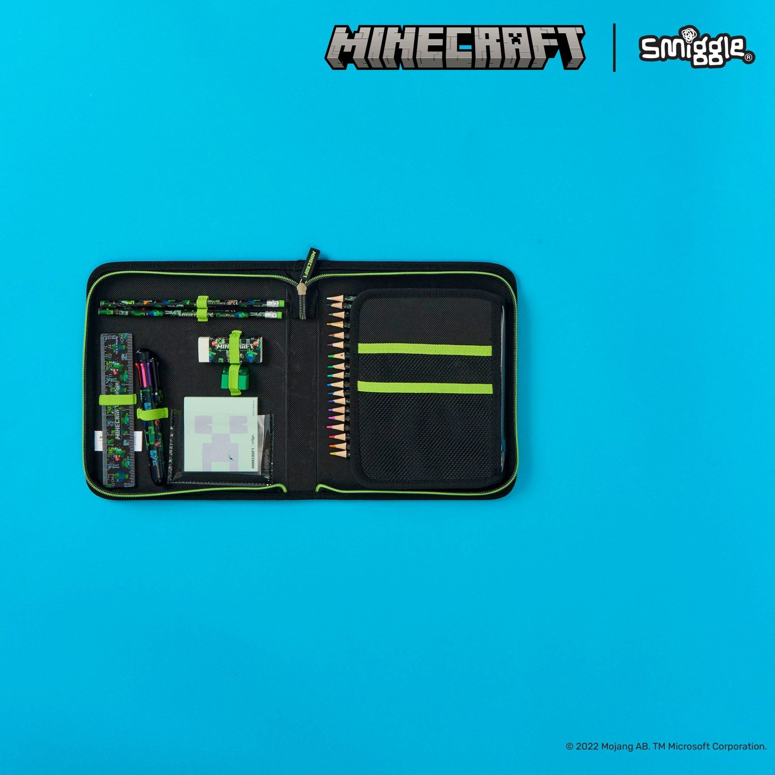 Smiggle - Minecraft Stationery Set and Pencil Case