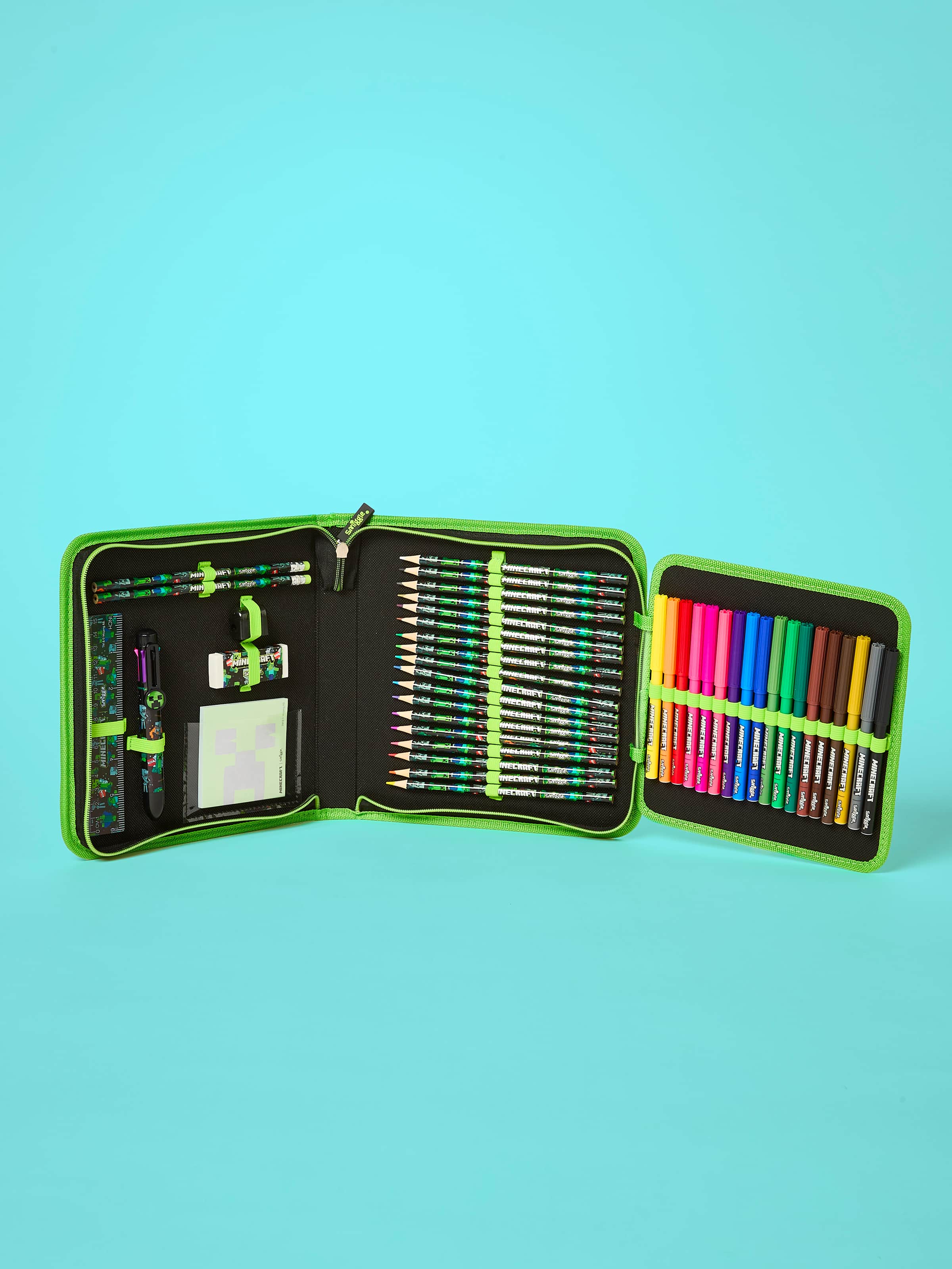 Smiggle - Minecraft Stationery Set and Pencil Case