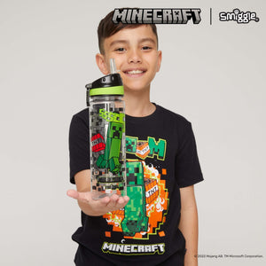 Smiggle - Minecraft Straw 650ML BPA-Free Water Bottle