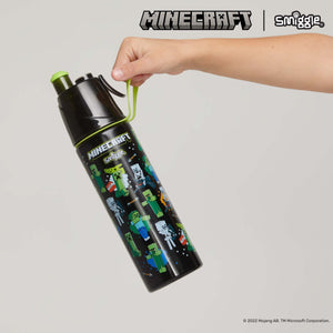 Smiggle - Minecraft Water Spray 500ML Steel Water Bottle