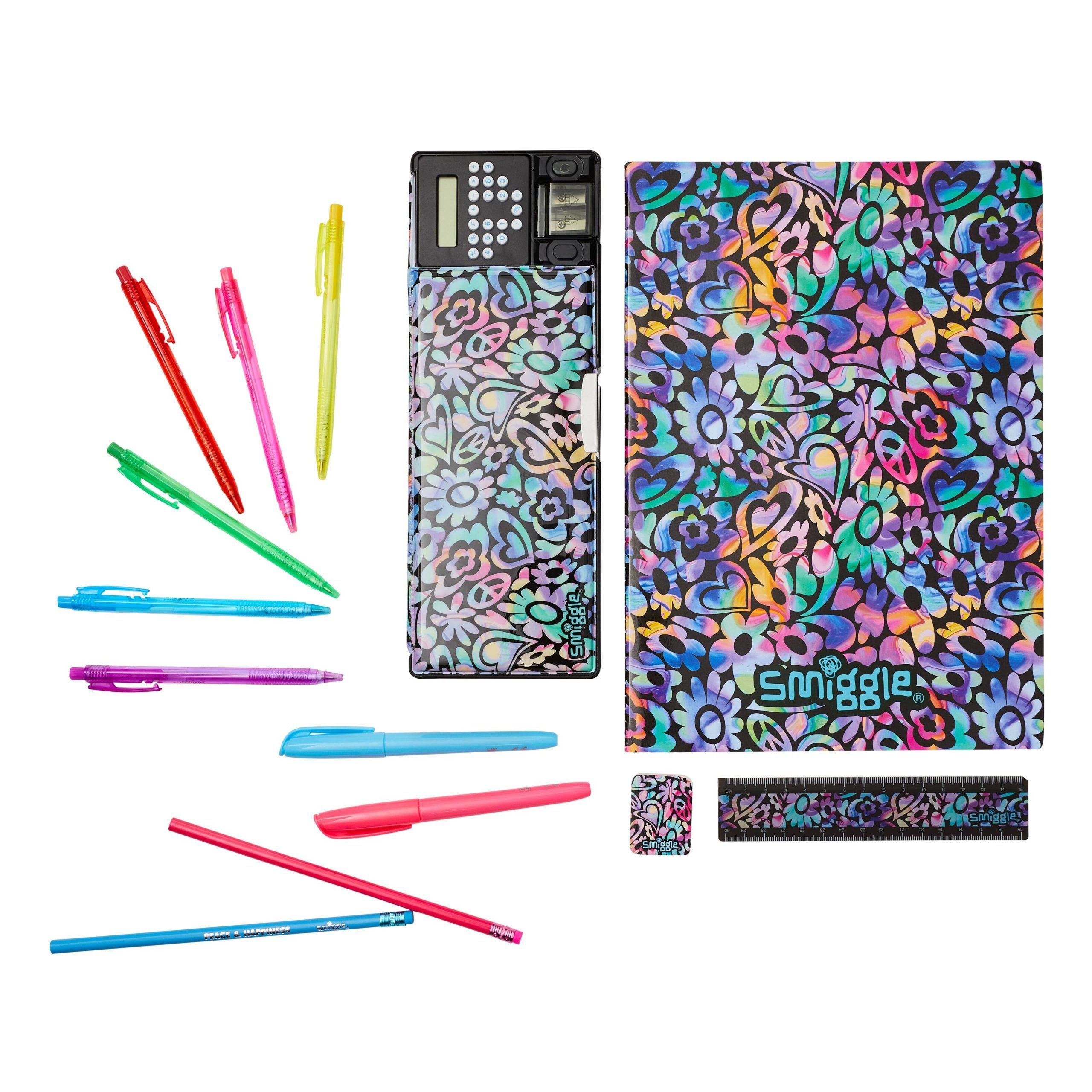 Smiggle - Mirage Automatic Pencil Case with Calculator and Stationery Set