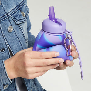 Smiggle - Mirage Silicone Foldable 630 ML BPA-Free Water Bottle