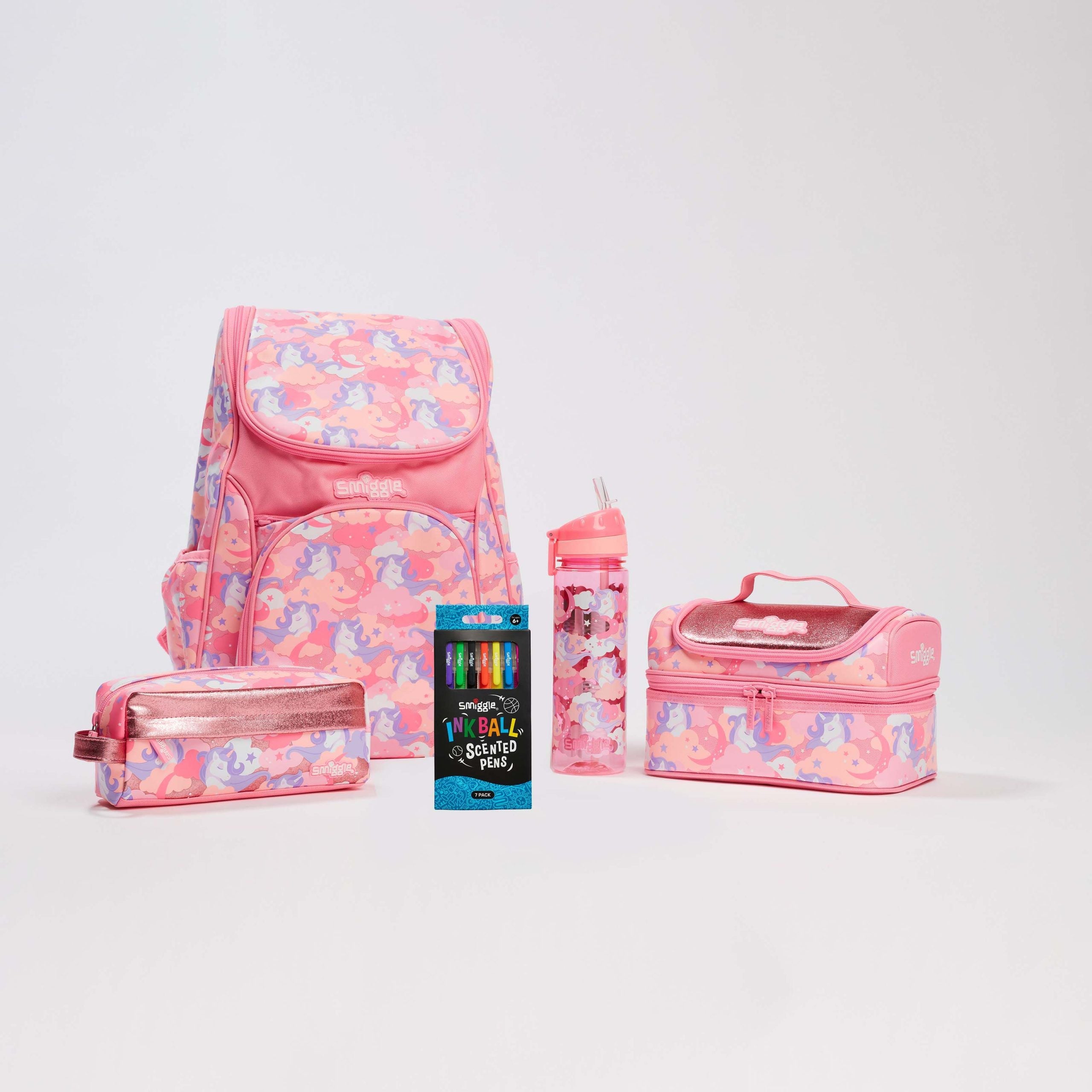 Smiggle - School Bag Set - Hide Pink School Pack
