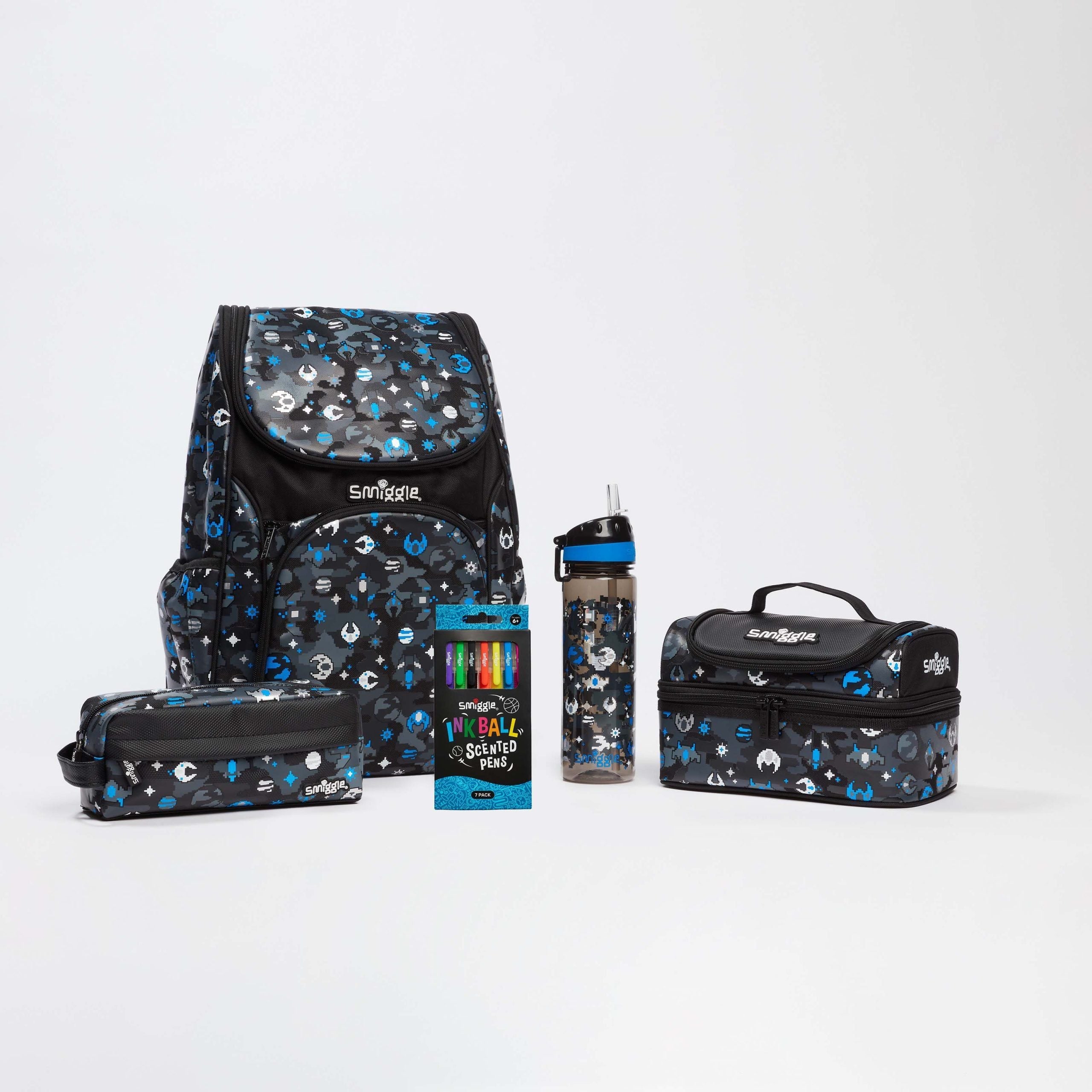Smiggle - School Bag Set - Hide Black School Pack