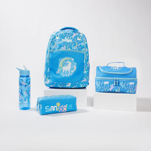Smiggle - School Bag Set - Neat Blue Unicorn School Pack