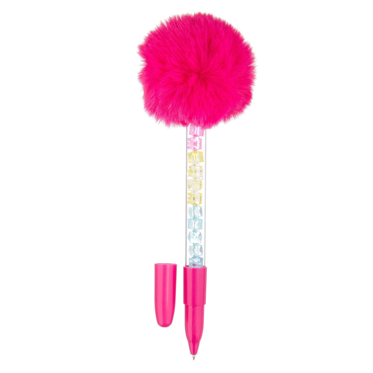 Smiggle - Scented Pompom Ballpoint Pen with Glittery Stones