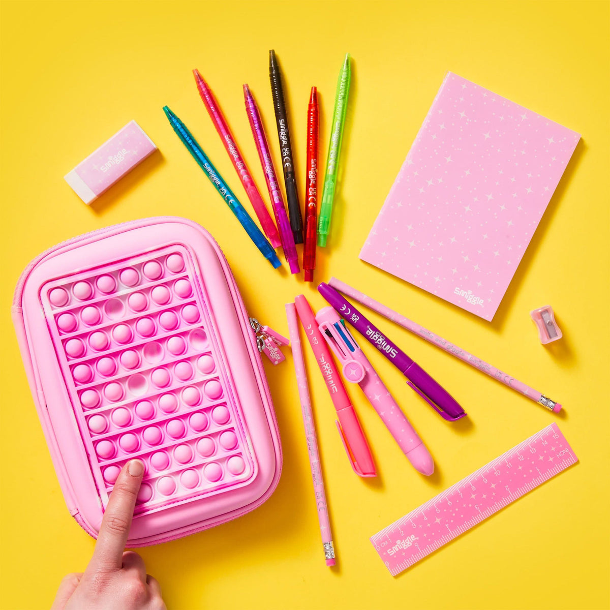 Smiggle - Popem Popit Pencil Case and Stationery Set