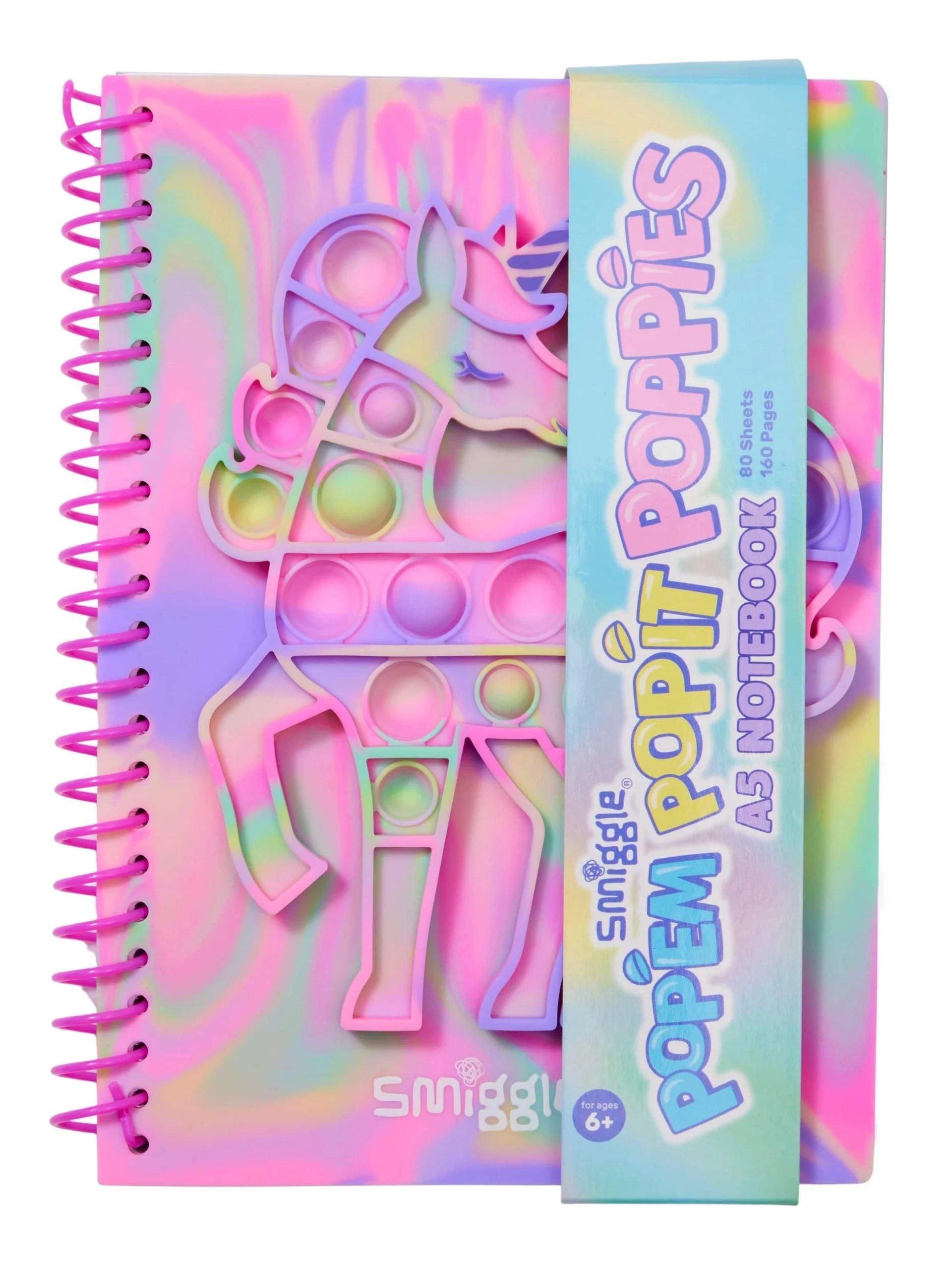 Smiggle - Popem Unicorn Popit A5 Lined Notebook