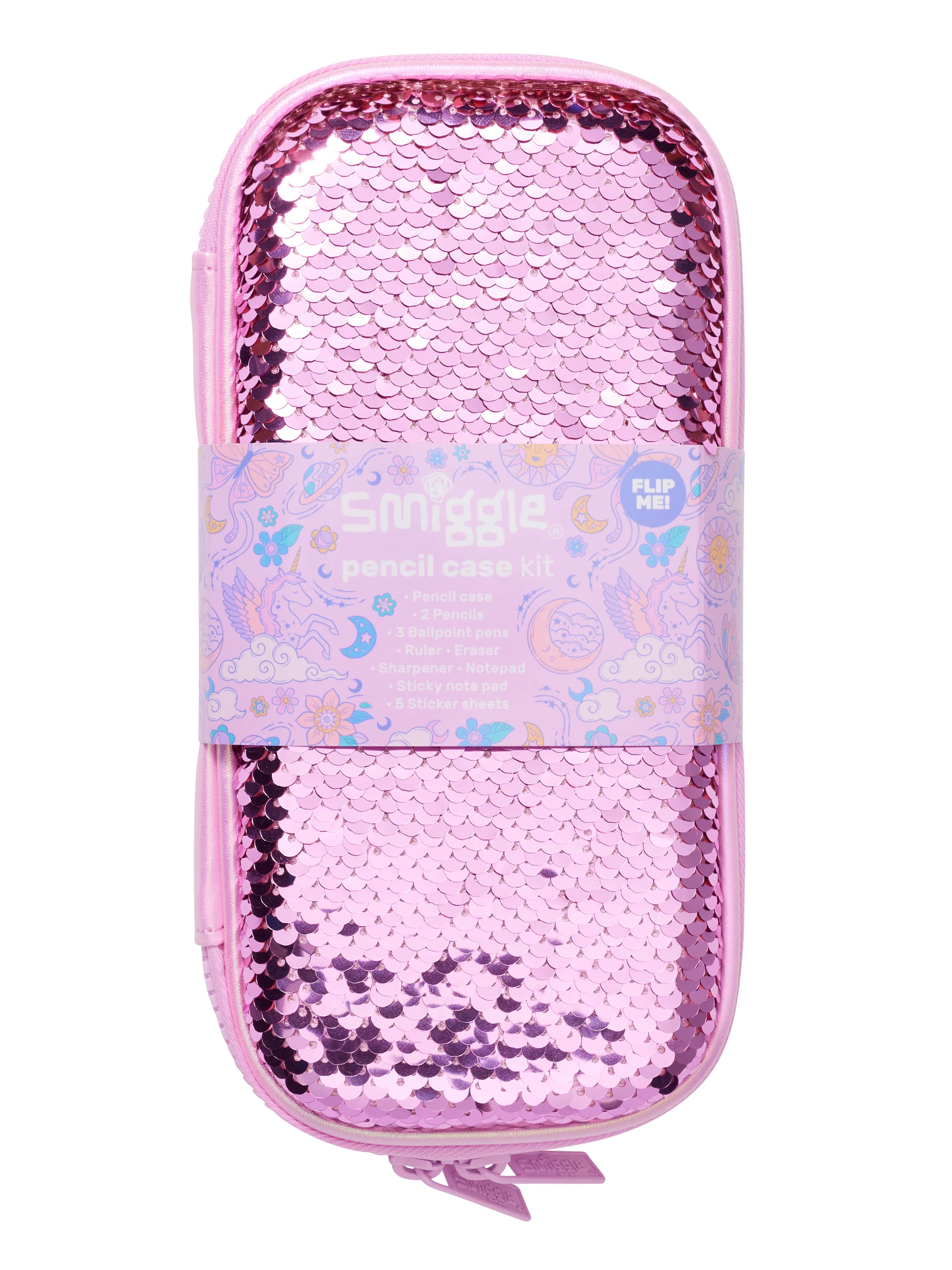 Smiggle - Sequins Magic Pencil Case and Stationery Set