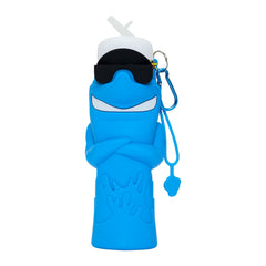 Smiggle - Shark 600ML Foldable Silicone BPA Free Sipper Bottle