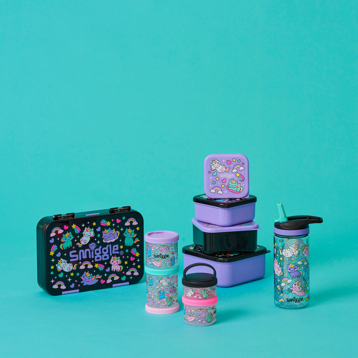 Smiggle - Sky Hi Junior 4-Piece Lunch Boxes