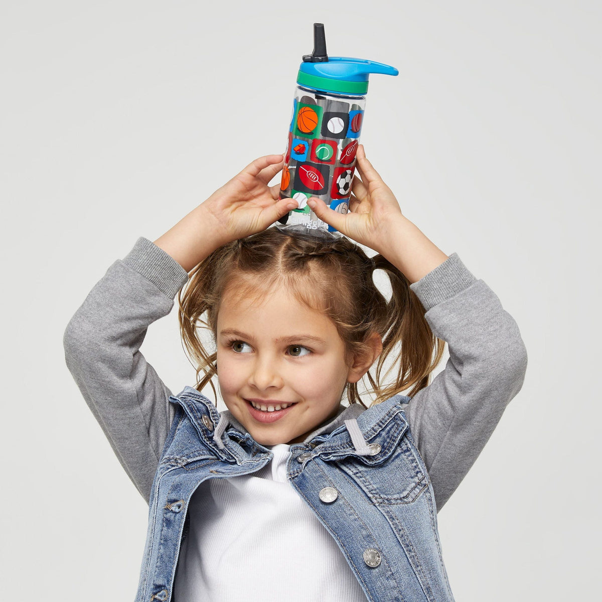 Smiggle - Sky Hi Junior 440 ML BPA-Free Straw Drink Bottle