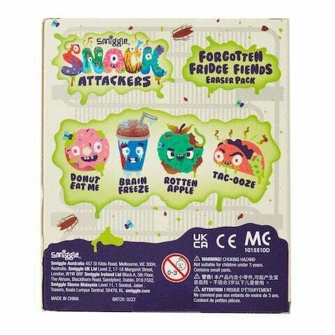 Smiggle - Snack Attackers 4 Pack Eraser